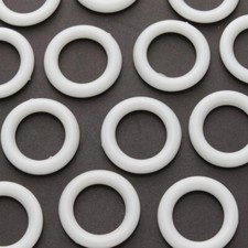 Roman blind O rings 15mm 19mm ID Curtain Sew In Strong White Plastic