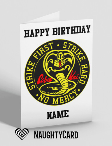 Cobra kai card personalised - kai,