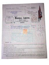 1928-Billhead/Receipt- Minimax