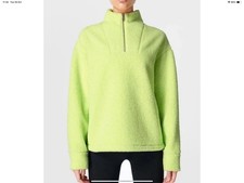 Sweaty Betty Lomond Half Zip Pullover Lime Green M NWOT Nordstrom Sold Out