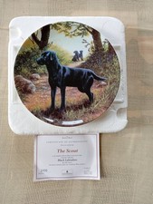 Wedgwood  Black Labradors series "The Scout"  Bone China collectors plate 