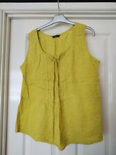 M And Co Ladies Yellow Short Sleeved Top Size 14