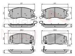 Brake pad front axle fit - front,