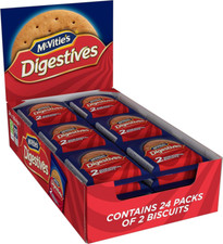 McVitie's Digestives To Go Biscuits 24 packs of 2 biscuits