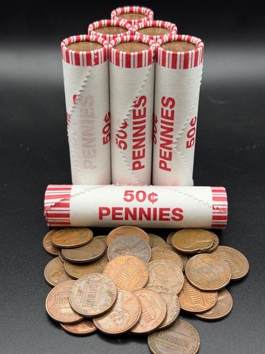 Copper lincoln cent roll - copper,