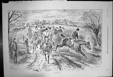 Original Old Antique Print