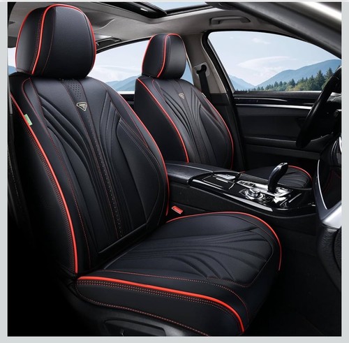 Florich black red - black, leather