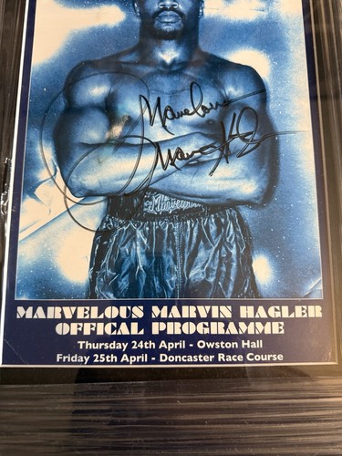 Marvin hagler signed framed - hagler, signed/framed