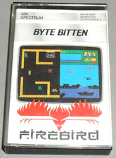 Byte Bitten Sinclair 48K 128K ZX Spectrum Video Game Arcade Firebird 1984 RETRO