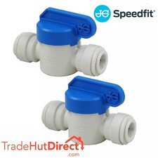 John Guest Speedfit 12mm Water Pipe Shut Off Valve - Caravan Motorhome Boat x 2
