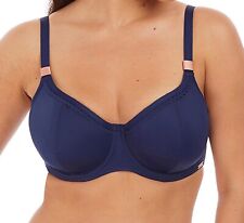Fantasie Marseille Bikini Top Navy Blue Size 38FF Underwired Padded Balcony 6690