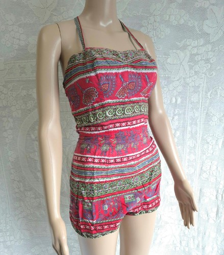 Pin red cotton print rose - red,