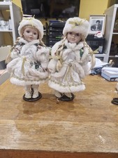 2 x Porcelain Dolls Christmas