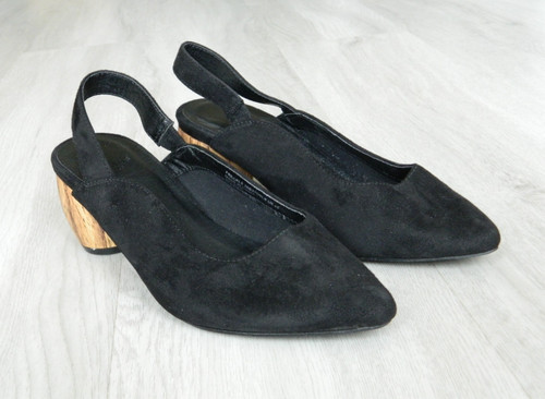 Evans ladies heeled slingback - evans,