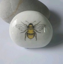 Decoupage Decorated Bee Rock