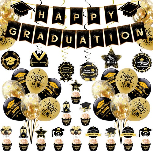 Graduation balloons banner - balloons,