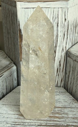 Clear quartz tower obelisk - clear,