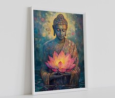 TRIPPY BUDDHA POSTER WALL ART
