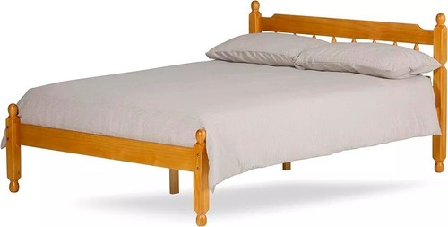 Colonial waxed pine bed - colonial,