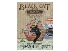 BLACK CAT LAUNDRY CAT SIGN
