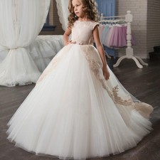 Wedding Party Flower Girl Dress Holy Communion Party Prom Princess Pageant Dress