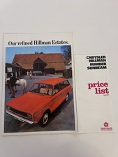 Rare 1973 Hillman Estate Brochure + Price List – Hunter GL & De Luxe – UK Market
