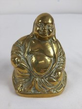 Vintage Brass Seated Buddha Figurine, 10cm, Hollow