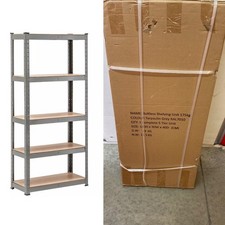 Boltless Shelving Unit 175kg Grey 5 Tiers 180H x 90W x 40D (CM) - unopened