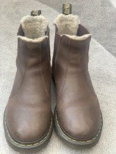 Dr Martens Leonore Fur Lined Chelsea Brown UK 5 Excellent Condition