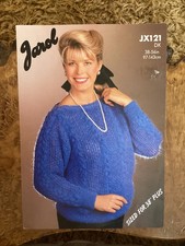 Women’s Knitting Patterns Slash Neck Jumper 38-56” Jarol JX121