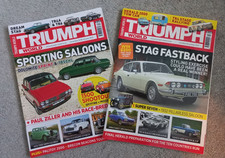 2 x Triumph World Magazines Stag TR4A TR6 Spitfire 2.5PI  V8 Herald Dolomite