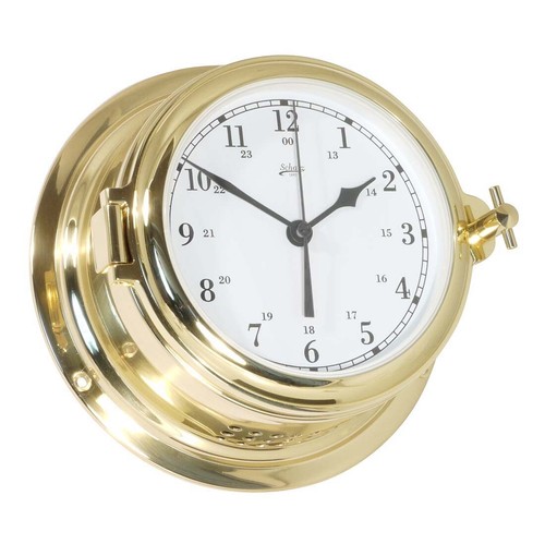 Schatz ship clock brass - brass, arabic