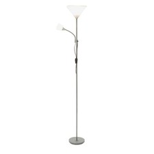 Silver Floor Lamp with Reading