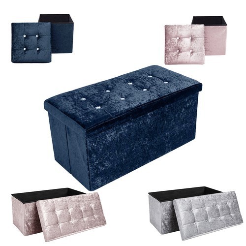 Crushed velvet storage - velvet, box