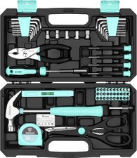 DEKO Tool Kit:Tool Set, Hand Tool Kit Box DIY for Men 62 Pieces, Home Repair DIY