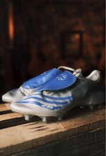 Vintage - Adidas F50+ Tunit Football Boots - 2007 - Blue/Silver size UK 6