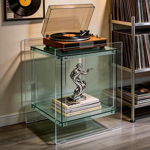 Acrylic sofa side table - acrylic,