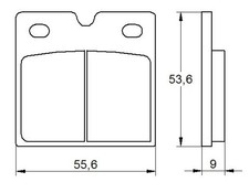 FRONT RECESSED BRAKE PADS FOR