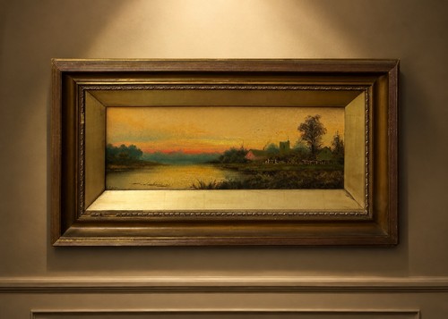 Cole signed antique sunset - cole,