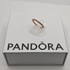 Genuine Pandora Rose Gold Clear Pave ME Ring ALE MET 189679C01 Size - 56