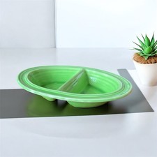 Vintage Crown Ducal Ware Green Divided Serving Dish – Art Deco 1930s