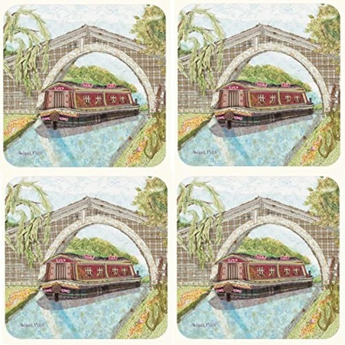 Set canal barge coasters - set,