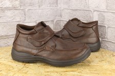 BROWN FAUX LEATHER ANKLE BOOTS