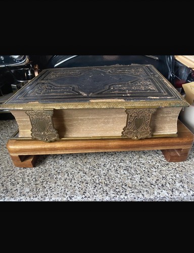 Antique bible 1860s large - bible,