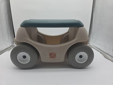 Step 2 Rolling Garden Hopper Utility Seat Storage Cart Organizer-EUC