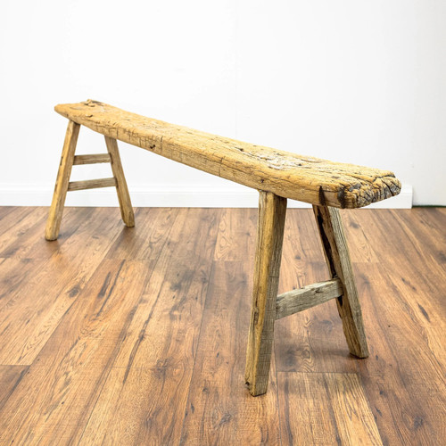Reclaimed elm skinny pig bench - reclaimed,