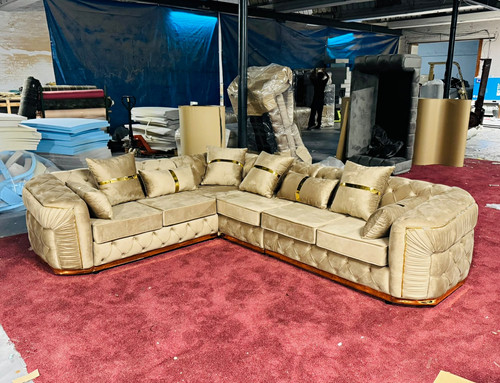 Beige 100 cotton - beige, sofa