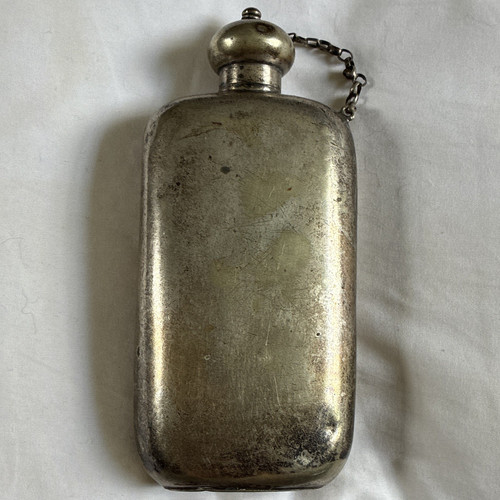 Vintage metal hip flask - vintage, with