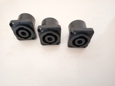 Neutrik Speakon panel connectors sockets 4 pole x 3
