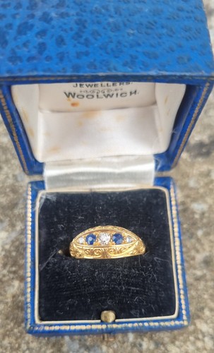 Antique hallmarked 18ct - an,